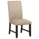 Averill Faux Leather Upholstered Dining Side Chair Dark Grey (Set of 2)