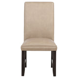 Averill Faux Leather Upholstered Dining Side Chair Dark Grey (Set of 2)
