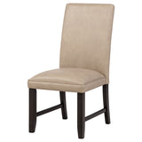 Averill Faux Leather Upholstered Dining Side Chair Dark Grey (Set of 2)