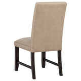 Averill Faux Leather Upholstered Dining Side Chair Dark Grey (Set of 2)