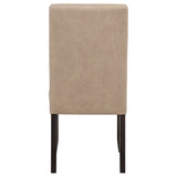 Averill Faux Leather Upholstered Dining Side Chair Dark Grey (Set of 2)