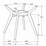 Paxton Square Wood Counter Height Dining Table Base Brown
