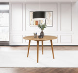 Andrews 48-inch Round Wood Dining Room Table Light Ash