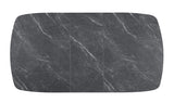 Potero 73-inch Faux Marble Extension Leaf Dining Table Black