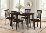 Gomez 5-piece Rectangular Dining Table Set Cappuccino