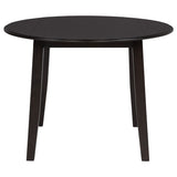 Catley 5-piece Round Drop Leaf Dining Table Set Dark Coffee