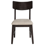 Catley 5-piece Round Drop Leaf Dining Table Set Dark Coffee