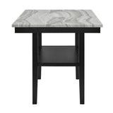 Marbel 5Pk Faux Marble Counter Height Dining Set
