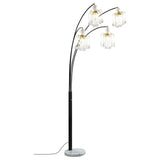 Maisel 91-Inch Hanging Crystal Arc Tree Floor Lamp