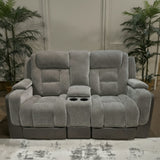 Ultimax Power Reclining Loveseat/Console/Adjustable Headrest