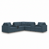 Modmax 7-Piece Balanced Sectional with Audio and Storage Consoles