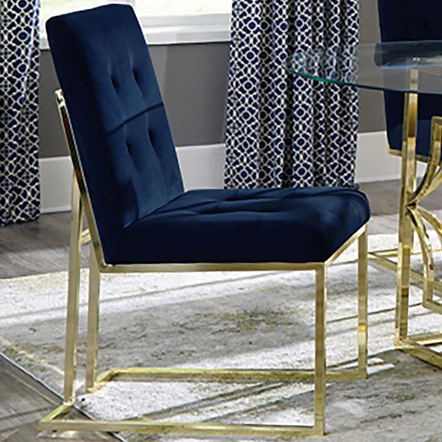 Cisco Velvet Upholstered Dining Side Chair (Set of 2)