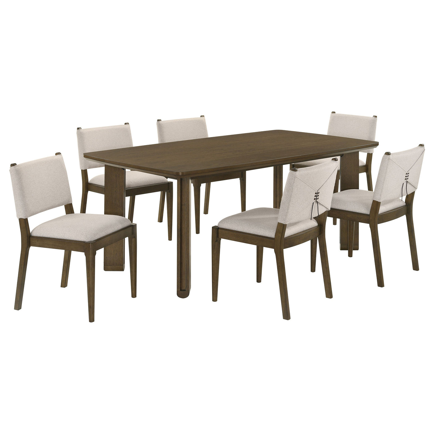 Ottowa Round Wood Dining Room Table Set Brown