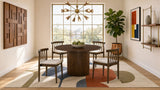 Hamlyn Round Wood Dining Set Wheat and