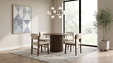 Hamlyn Round Wood Dining Set Cream and