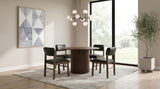 Hamlyn Round Wood Dining Set Black and