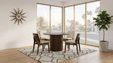 Hamlyn Round Wood Dining Set Cream and