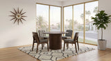Hamlyn Round Wood Dining Set Grey and