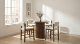 Hamlyn Round Wood Counter Height Dining Set Cream and