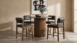 Hamlyn Round Wood Counter Height Dining Set Black and