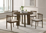 Strouse 47-inch Round Wood Dining Room Table Walnut