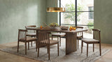 Decker 82-Inch Rectangular Dining Set Wheat and