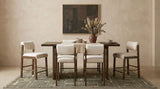 Decker 70-Inch Counter Height Dining Set Cream and Walnut