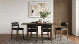 Decker 70-Inch Counter Height Dining Set Black and Walnut