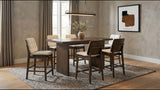 Decker 70-Inch Counter Height Dining Set Cream and Walnut