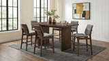 Decker 70-Inch Counter Height Dining Set Grey and Walnut