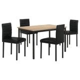 Garza 5-piece Rectangular Dining Table Greige Oak