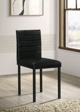 Garza Upholstered Dining Side Chair Black (Set of 4)