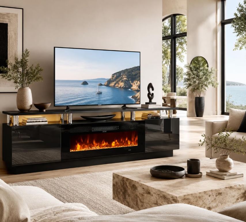 Luxe Tv Stand w/ Fireplace