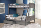 Louver Twin Over Full Bunkbed w/ Storage