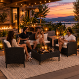 Jim 4pc Wicker Patio Set