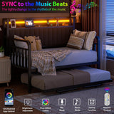 Aspen LED Daybed with Pop-Up Trundle
