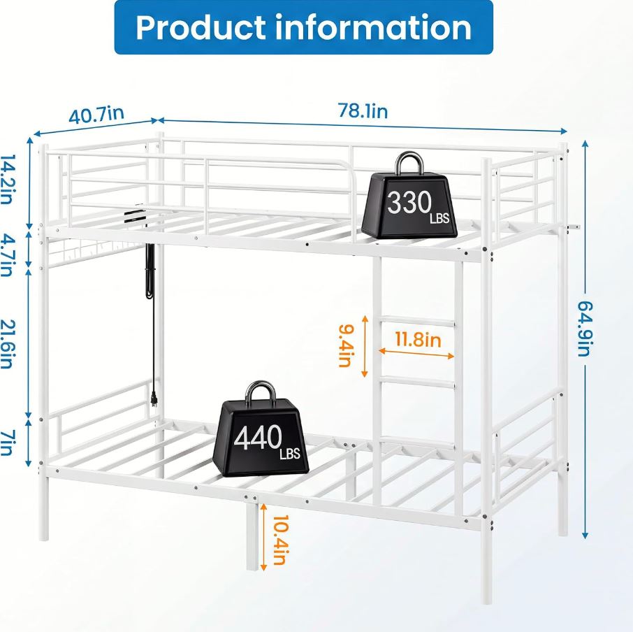 Camden Twin Over Twin Bunk Bed