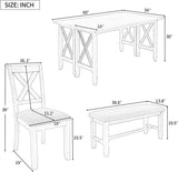 Wesley Table w 4 Chairs & Bench