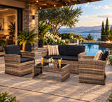 Pam 4pc Wicker Patio Set