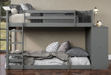 Moby Twin/ Twin Bunk Bed with 4 Drawer Dresser & Shelves