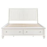 Sandy Beach Wood Storage Panel Bed