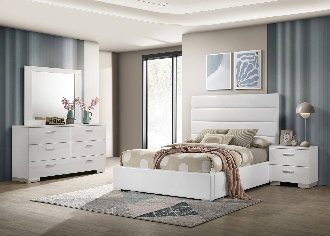 Felicity Bedroom Set White High Gloss