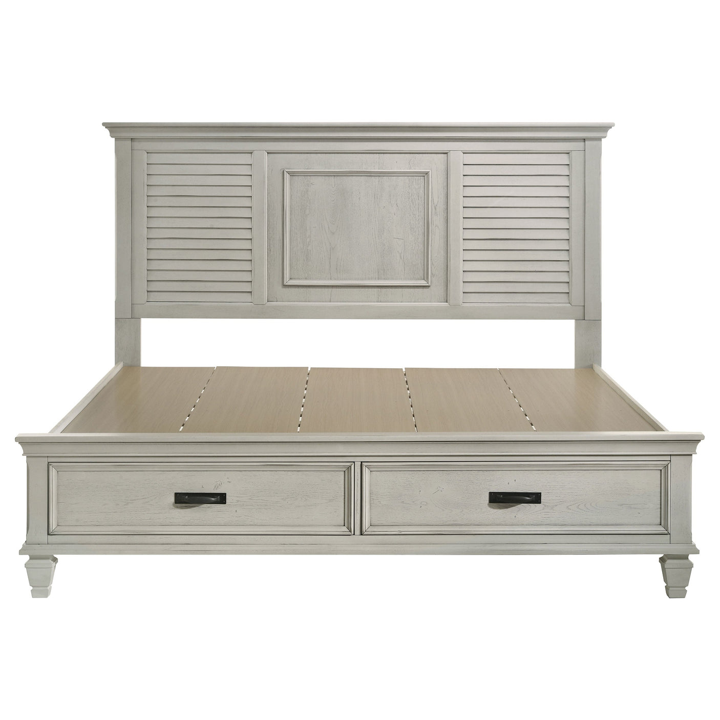 Franco Wood Storage Panel Bed Distressed