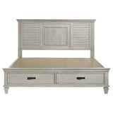 Franco Wood Storage Panel Bed Distressed