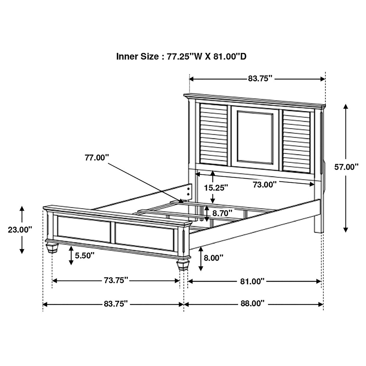 Franco Bedroom Set Distressed