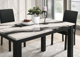 Resia Dining Table-Faux Marble