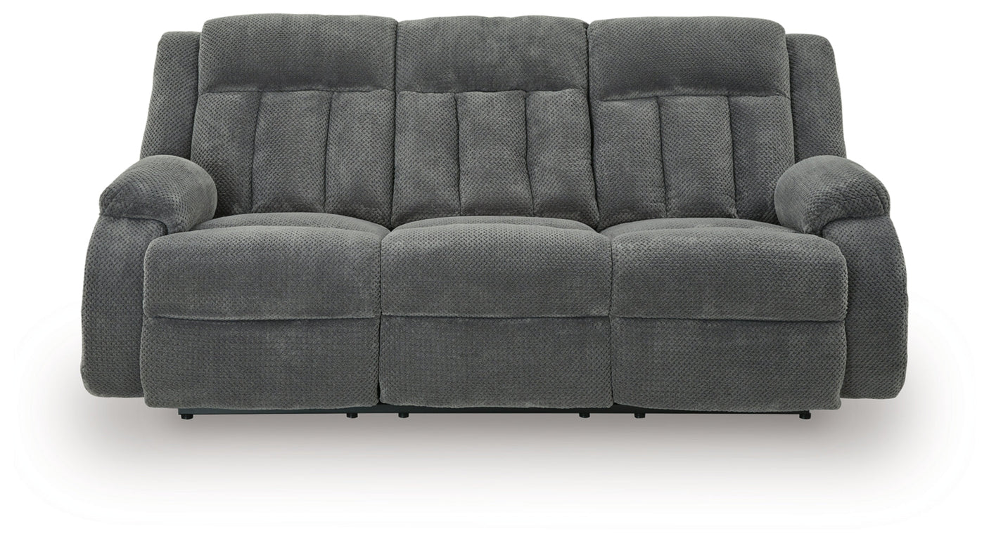 Greely Bend Reclining Power Sofa w/Drop Down Table