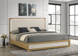Hyland Wood LED Panel Bed Natural and