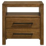 Adderley 2-drawer Nightstand Bedside Table Warm Brown