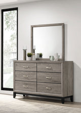 Watson 6-drawer Bedroom Dresser Cabinet Light Taupe